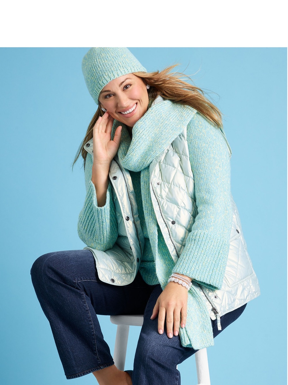 TALBOTS QUILTED DOWN PUFFER VEST - PEARLIZED
